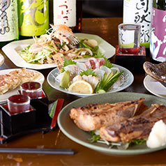 【旬鮮コース】刺身盛りお料理全9品2.5時間飲み放題付き 5,000円（税込）